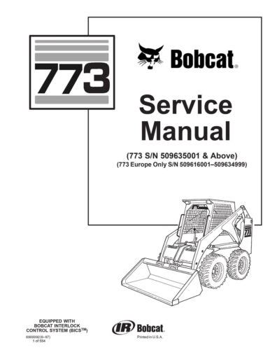 bobcat 773 skid steer loader service manual|bobcat 773 years made.